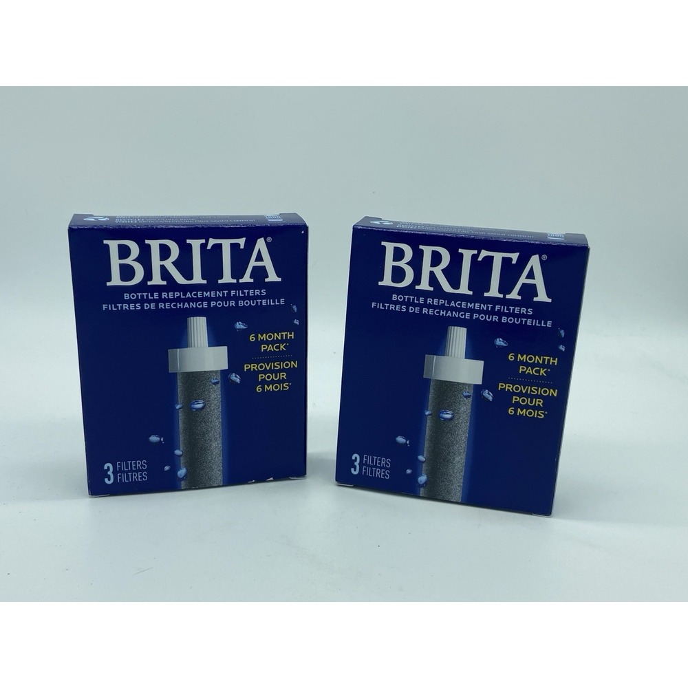 BRITA Bottle‎ Replacement Filters 6 Filters 1 Year Pack BRAND NEW (2 PACKS OF 3)